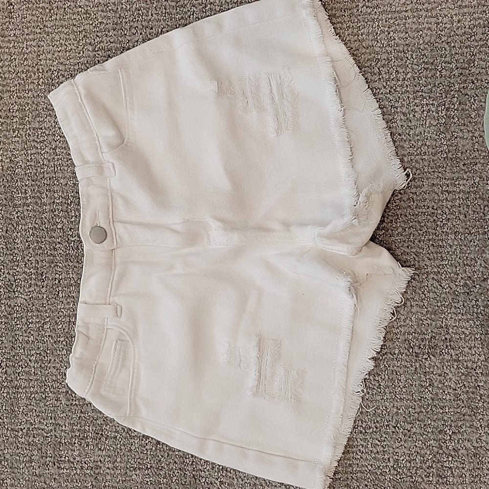 White denim shorts